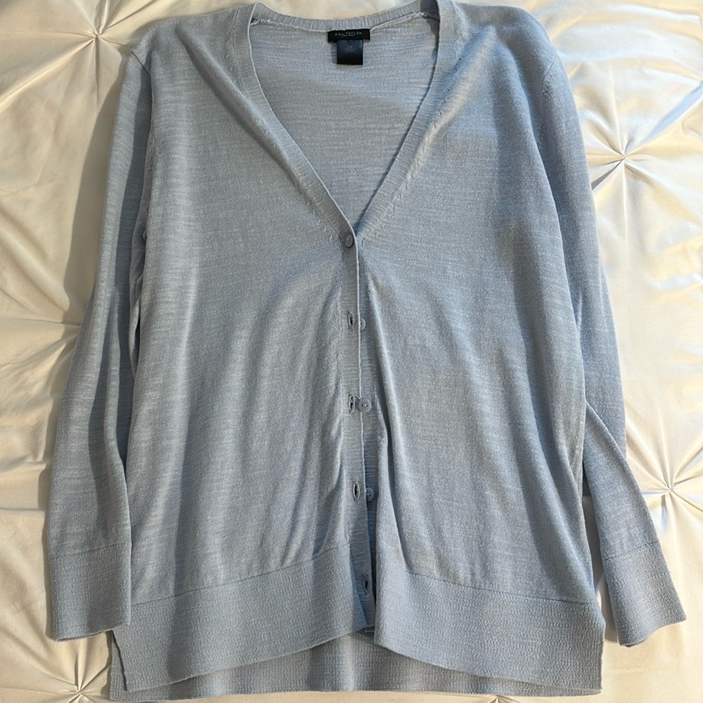 Ann Taylor light blue cardigan